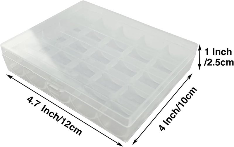 wennuo Sewing Machine Bobbins Box, 2 Pack(25Slots) Empty Bobbins Spools Box, Sewing Craft Plastic Case Storage Box for Sewing Machine. - Image 3